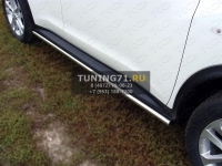 Пороги труба 42,4 мм Nissan Juke 2012 (2WD/4WD Turbo)